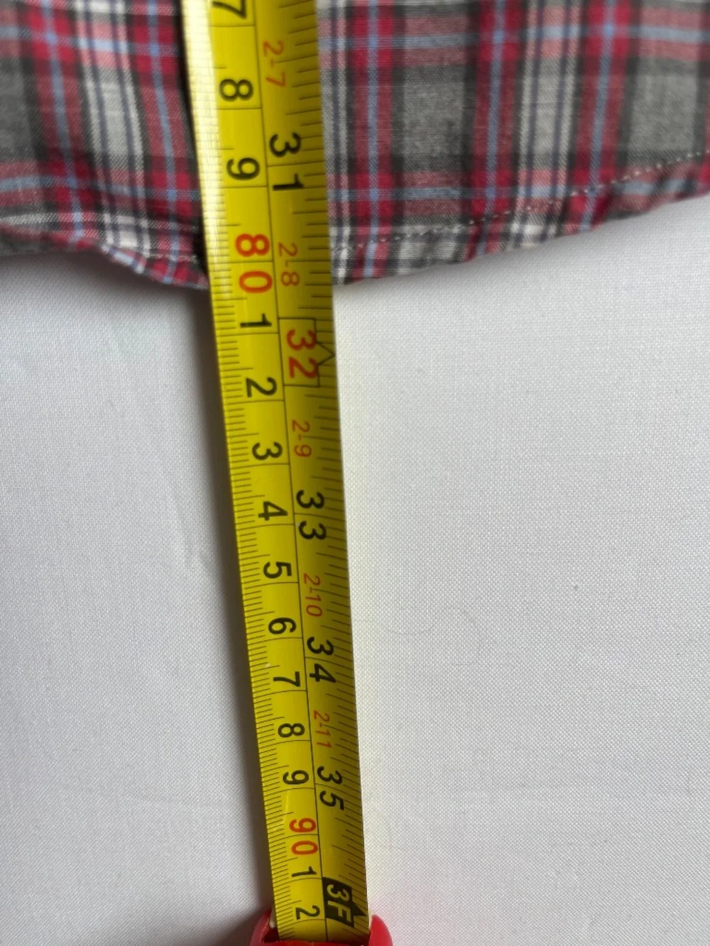Banana Republic Men's Red Gray Plaid Cotton Long Sleeve Button Up Shirt XL